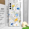 Милый прозрачный чехол с рисунком цветов для Samsung A55 A54 A53 A51 A70 A32 A31 A22 A13 5G, ультрамягкие чехлы, цветные цветочные Fundas