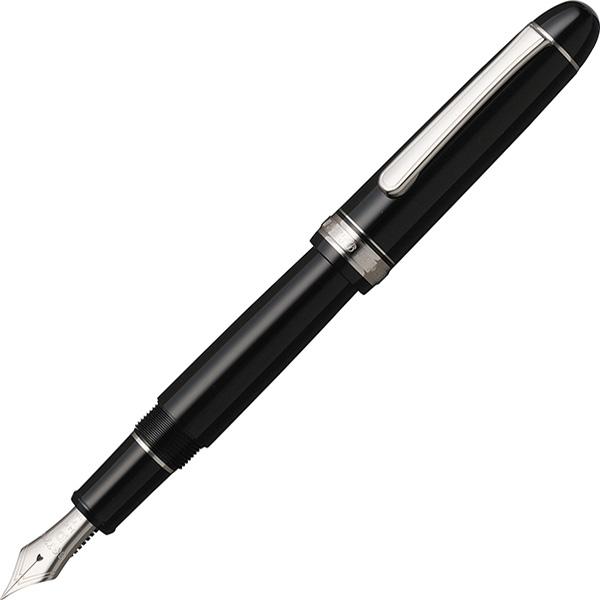 Platinum Century Fountain Pen  Rhodium Finish  Black Diamond