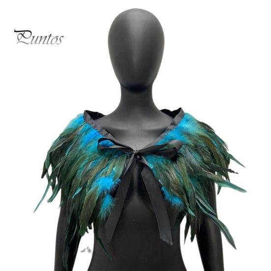 Женская шаль в готическом стиле, перьевая накидка, шарф, наплечная шаль, карнавальный костюм, винтажная шаль ручной работы с регулируемым атласным галстуком