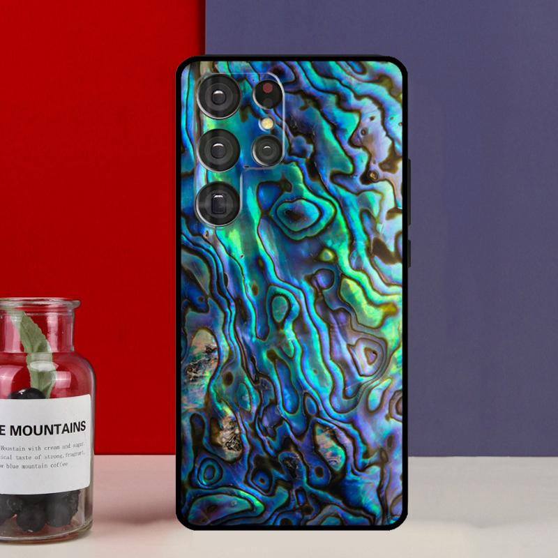 Чехол Funda с текстурой раковины моллюска Абалон для Samsung Galaxy S25 Ultra S9 S10 S20 S21 FE S22 S23 Plus S24 Ultra