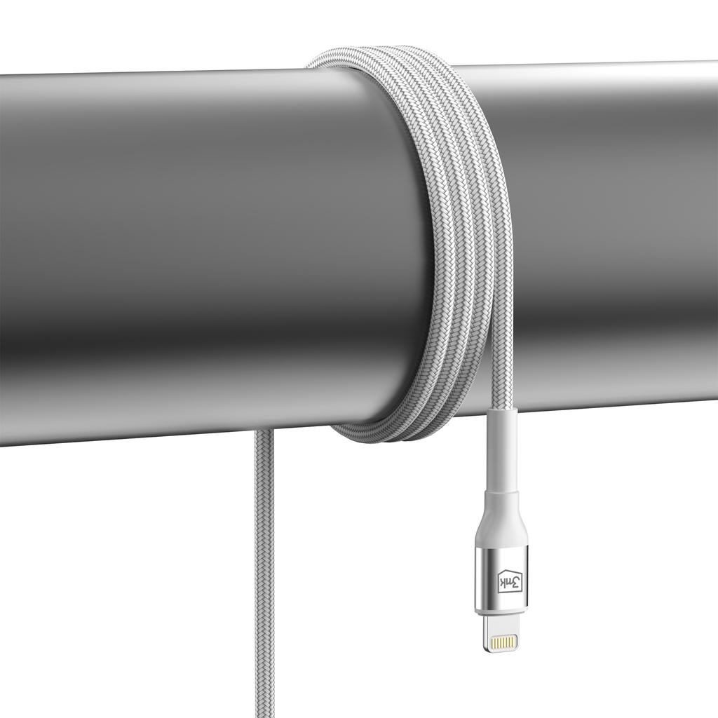 Accessories - 3Mk Hyper Cable N-Series A To Lightning 2M Qc 3.0 5V/2.4A 12W White