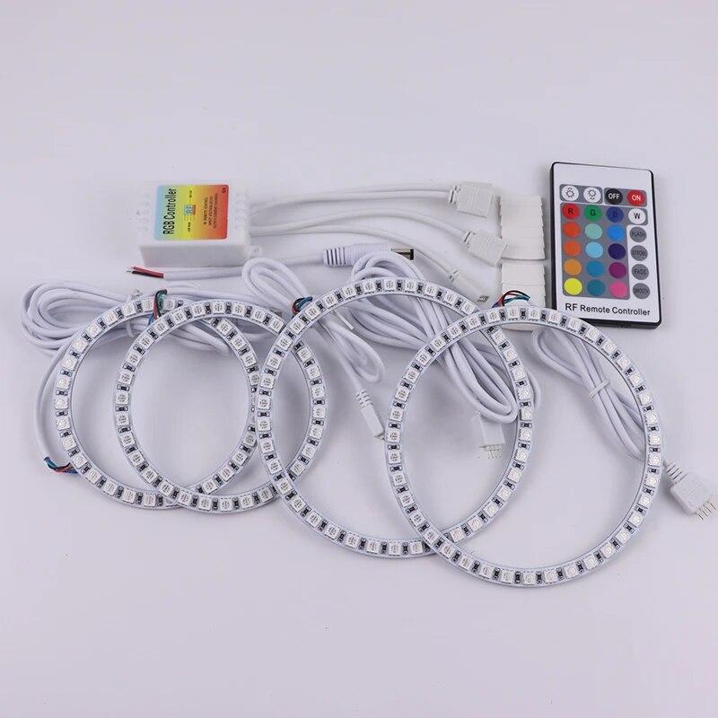 RF пульт дистанционного управления, многоцветный, ультра яркий RGB светодиод, ангельские глазки, DRL для BMW 3 серии E90 E91 2005 2006 2007 2008, ксеноновые фары