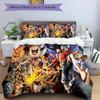 One Piece Adventure Print 3Pcs Bedding Setduvet Cover With 2 Bedropillowcase Home Birthday Gift