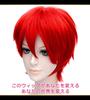 CaseEden Cosplay Includes 2 Wig Nets Wig, Short, 30cm, Heat-Resistant, Red,