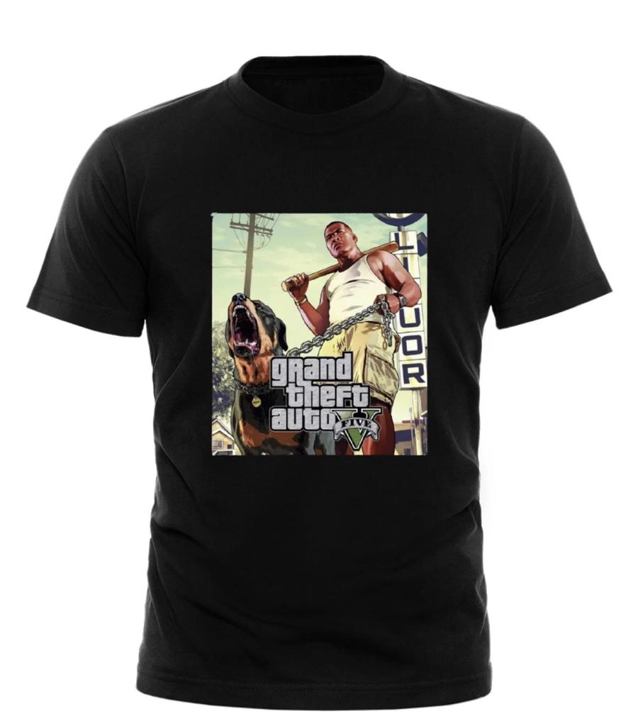GTA V GTA 5 Grand Theft Auto 5 Rockstar San-Andreas Серая футболка -290_Grey