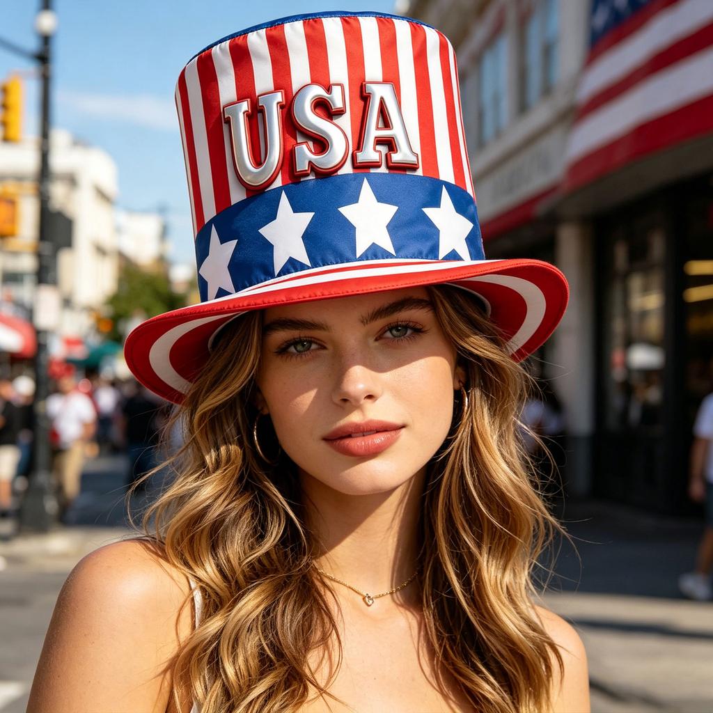 Шляпа на День независимости США – Праздничный элемент декора / Цилиндр