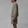 Fear of God Essentials Поло с длинным рукавом FW20 с логотипом-буквой Унисекс Топы Тауп FOG-FW20-355