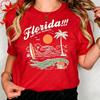 Funny Florida Bury Your Regrets Graphic Tshirt Summer Vacation Unisex Cotton Short Sleeve Florida Getaway Casual Daily Outfit