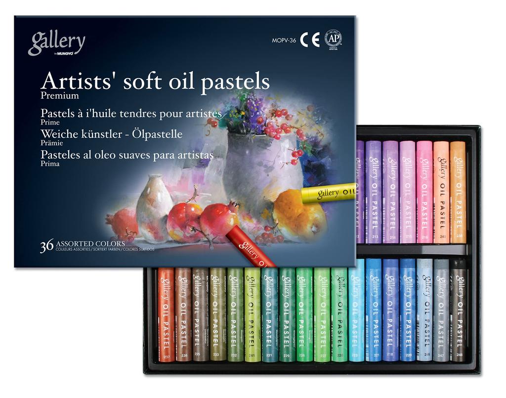 Мягкие масляные пастели Mungyo Gallery, набор из 36 цветов, Ассорти (МОПВ-36)