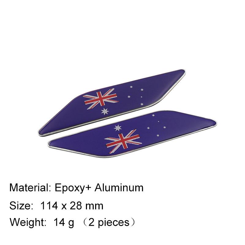 3D Premium Australia Australian National Flag for Laptop Wall Car Engine Hood Fender Trunk Tail Rear Decal Emblem Badge Sticker