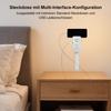 Power Socket Bedside Table Expander with USB Charging Port Multifunctional Power Outlets Extender Space Saving for Home Office