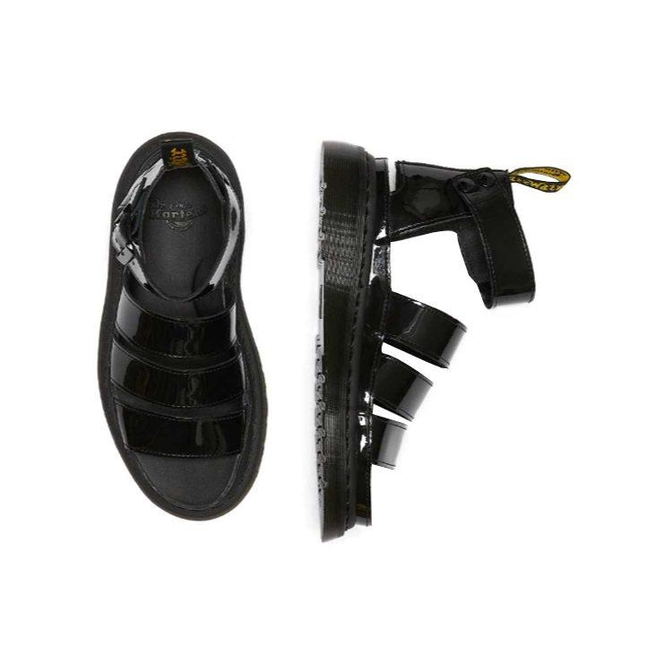 Доктор. Сандалии на ремешке Dr. Martens Clarissa II из лакированной кожи Черные 24822001