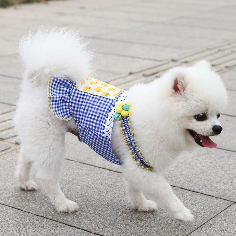 Хлопковое летнее платье для собак, мягкое платье для питомцев, юбка, платье для щенков йоркширского терьера, кошка