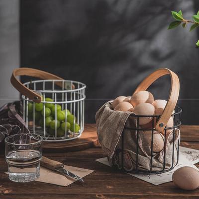 Корзина для хранения из нержавеющей проволоки, органайзер для фруктов из металлической проволоки, многофункциональный держатель для яиц, дом