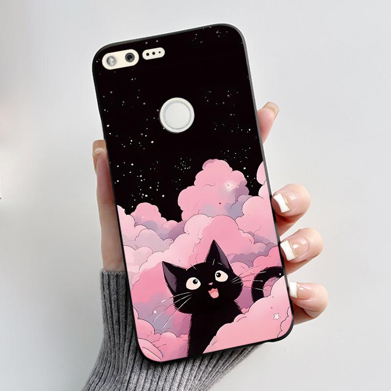 Роскошный Милый Кролик Любовь Мультяшный Забавный Чехол Для Google Pixel XL Pixel1 1 XL Черный Силиконовый Мягкий Чехол Для Телефона Защитная Задняя Крышка