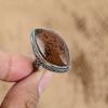 Натуральный Махагоновый Обсидиан Драгоценный Камень Мульти Камень Винтажное Кольцо Размер 9 Серебро 925 пробы
