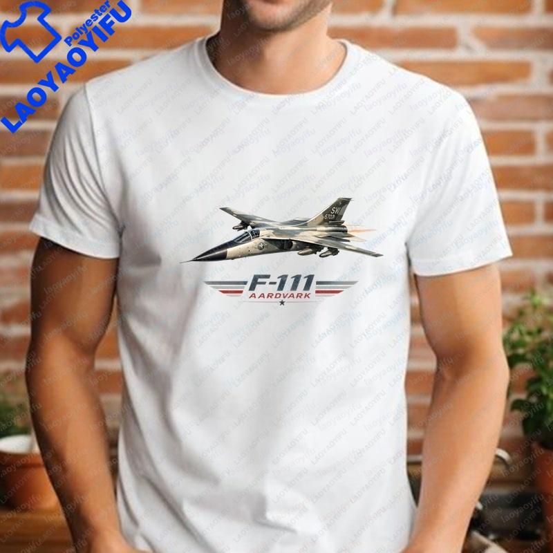 Classic F111 Aardvark Strike Aircraft Design Summer Trend ShortSleeved Unisexs And Unisexs Universal Shirt Comfortable TShirt