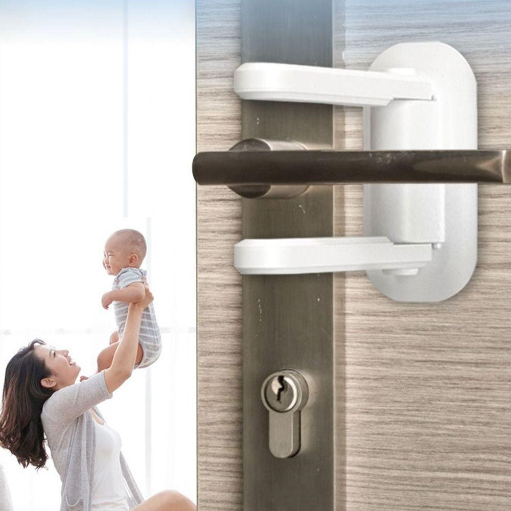 New ABS Children Safety Lock Protection Device Anti-open Door Lever Lock Universal Multifunctional Gate Stopper