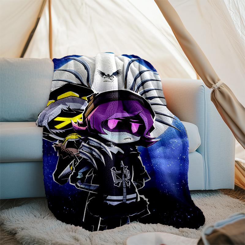 Murder Drones printed throw blanket—lightweight,soft,warm;versatile blanket for all seasons—perfect as &air-conditioning throw,nap blanket