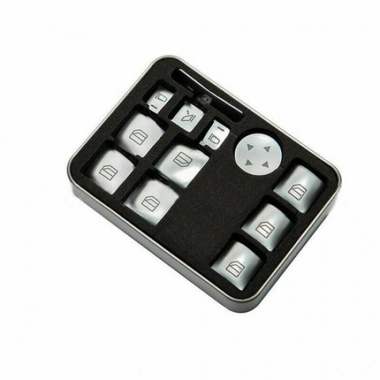 ABS Chrome Door Window Lift Switch Sequin Cover Trim For Tesla Model X S