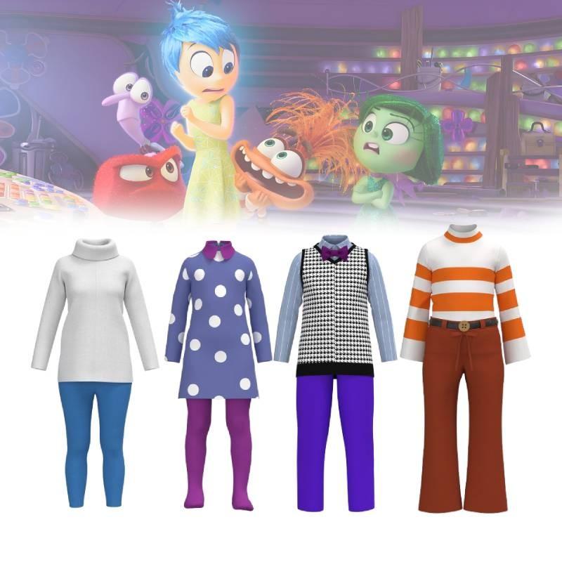 Косплей Insideout2 Набор Модное Платье для Хэллоуина Костюм для Ролевых Игр