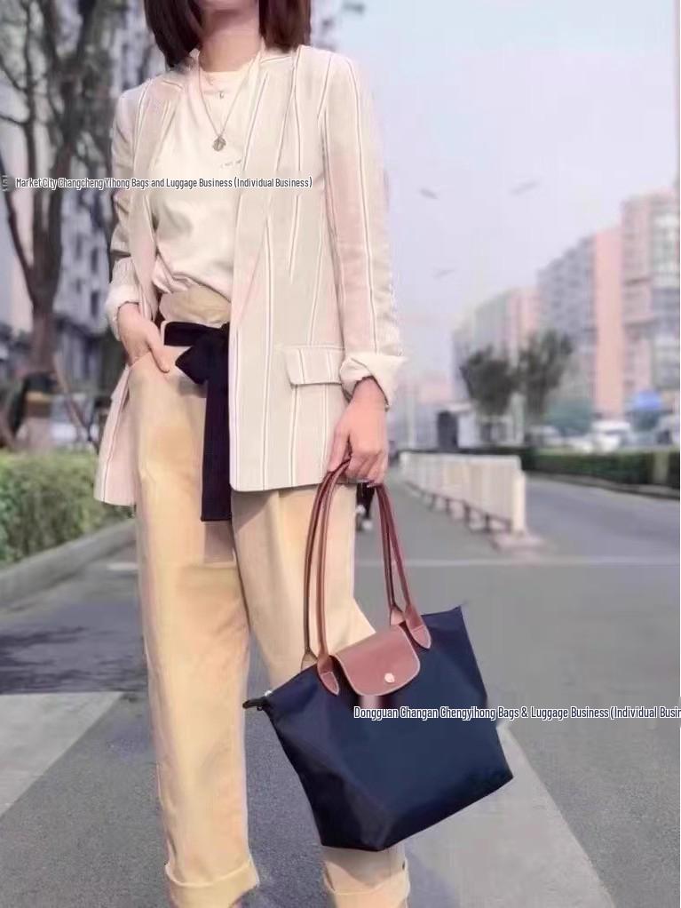 Сумка Longxiang 70th Anniversary Classic из водонепроницаемого нейлона, наплечная, женская, большая вместительная.