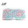 Cute Metal Paper Fasteners 200PCS Heart Shaped Clips Creative Durable Wire Clips for Multi-colored Decorative Bookmarks Office Document Stationery
