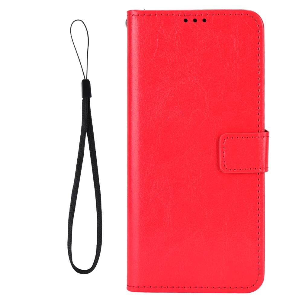 Для TCL 605 4G/60 SE Чехол Текстура Crazy Horse PU Кожа Чехол-бумажник для телефона с ремешком на запястье