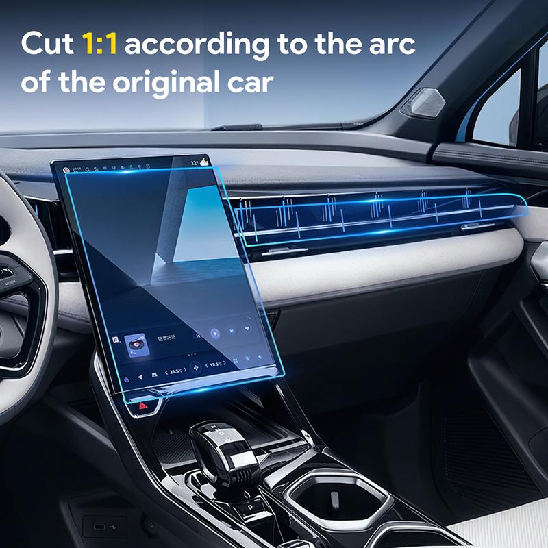 Для Geely Atlas Boyue 2024 Внутренняя пленка TPU Наклейка Центральная консоль Переключатель Навигатор Аксессуары для дверей Прозрачная Защитная