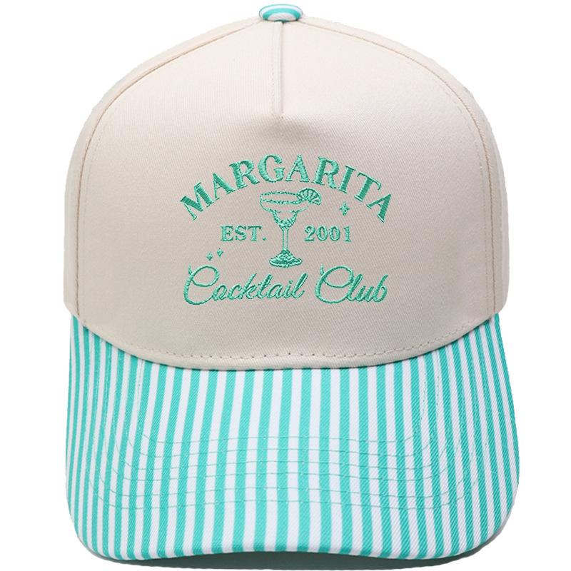 MARGARITA Cocktail Club Truck Driver Hat Embroidery Color Matching Baseball Cap Men's and Women's Casual
