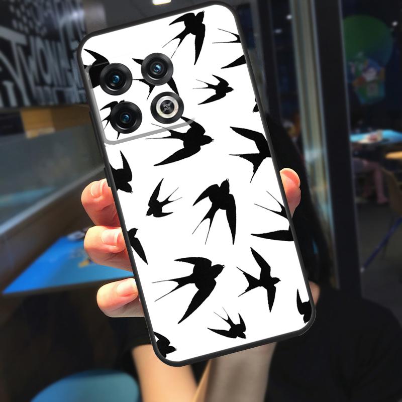 Чехол Swalllow Collage Pattern для OnePlus 12R 13 R 12 11 9 10 Pro 8T 9RT 10T OnePlus Nord 4 CE 2 3 Lite N20 N30