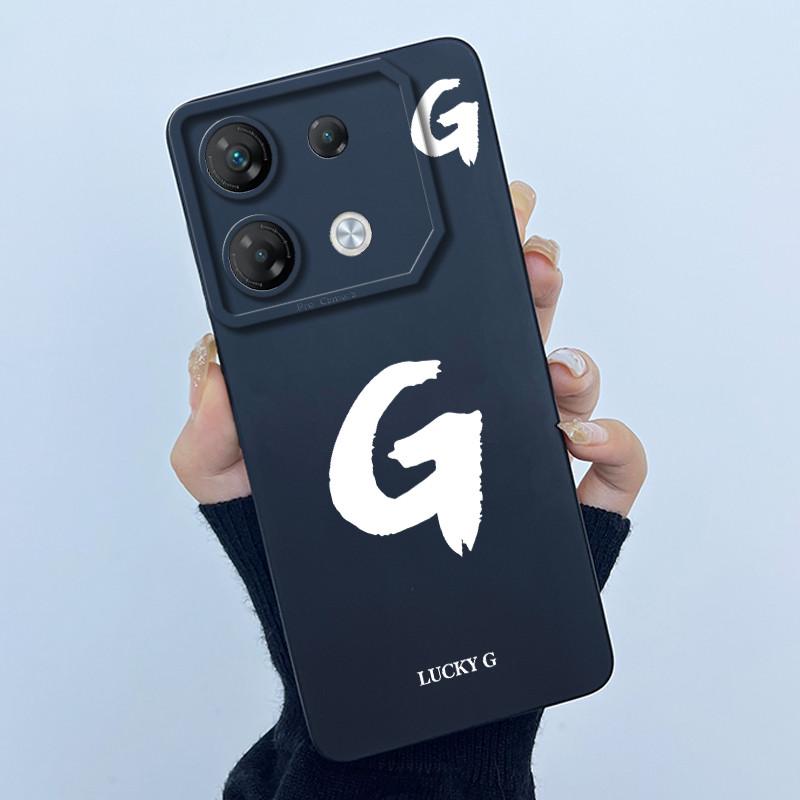 Чехол для телефона Infinix GT 10 Pro X6739 Счастливой начальной буквой Матовый мягкий силиконовый чехол для InfinixGT 10Pro GT10 Pro Чехол