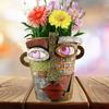 Retro Face Colorful Abstract Art Succulent Flower Pots Resin Ornaments Antique Flower Pots Potted Plant Garden Decorations