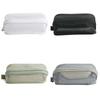 Large Capacity Mesh Pencil Case Solid Color Mesh Korean Pencil Bag Handheld Cosmetics Storage Stationery Storage Bag