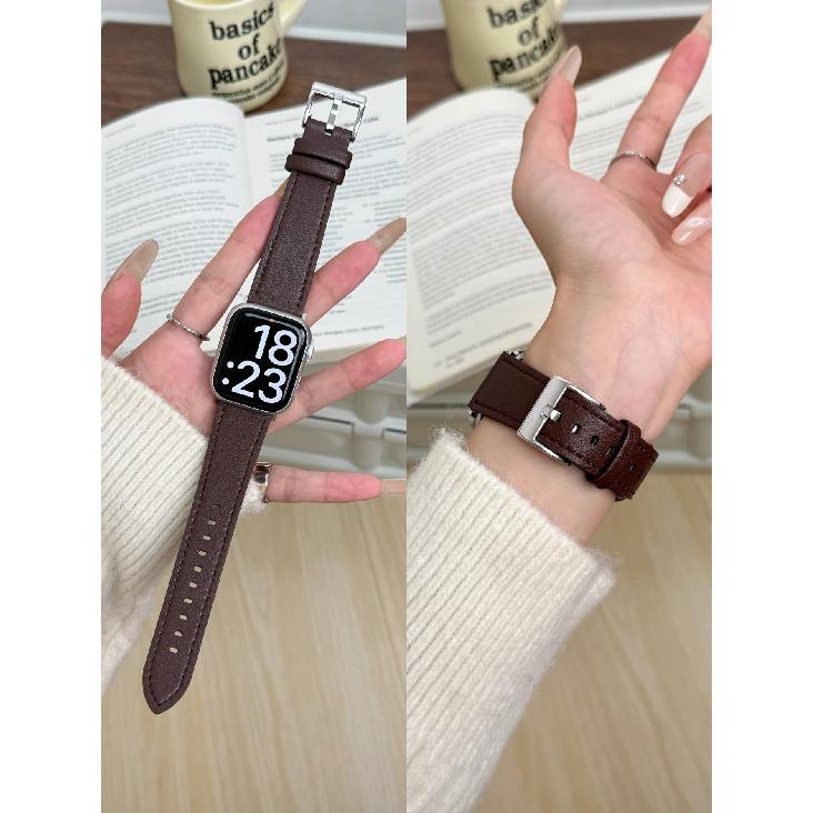 Высококачественный кожаный ремешок-петля для Apple Watch женский 11/10/9/8/7/6/5/4/3/2/1 SE 38мм 40мм 41мм 42мм 44мм 45мм 46мм 49мм