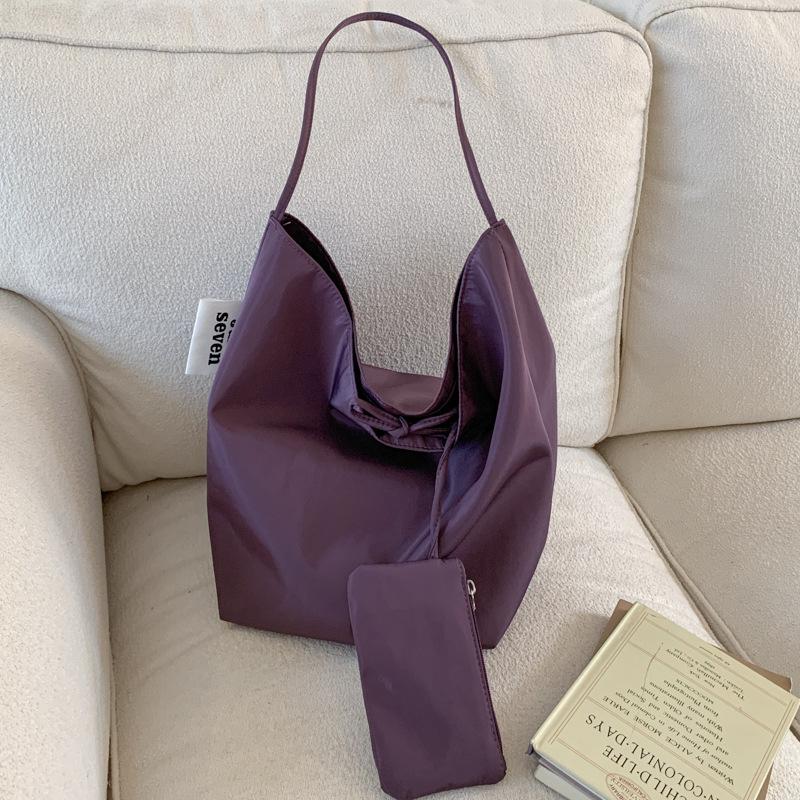 Soft Nylon Solid Product Designer Handbag Large Capacity Commuter Simple Tote Bag Versatile Shoulder Bag