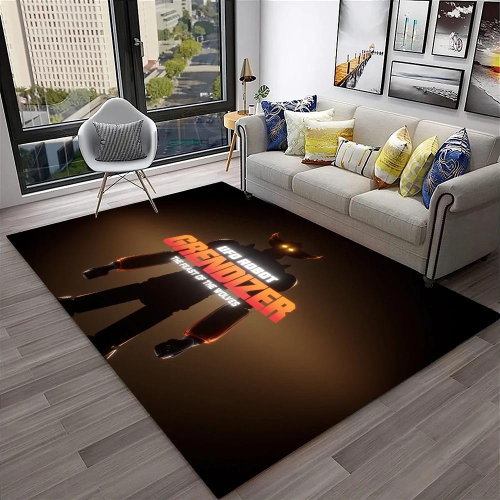 3D Мультяшный НЛО Робот Грендизер Аниме Ковер Коврик для Дома Гостиной Спальни Дивана Придверный коврик Декор, Детский Ковер Нескользящий Напольный Коврик