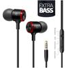 Earphones Metal Heavy Bass Stereo Wired Headset In-ear Microphone Gaming Headset