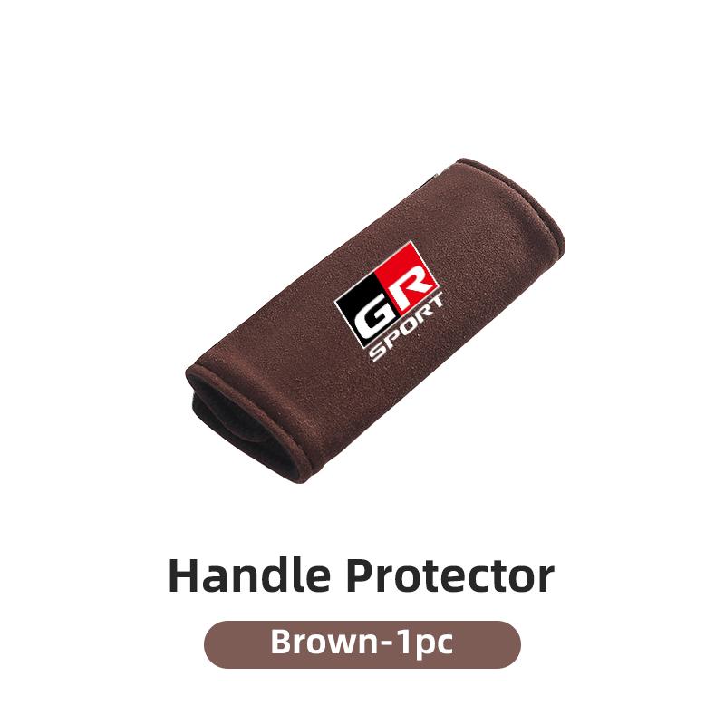 Car Interior Roof Handle Cover Suede Roof Grab Handle Grip For Toyota GR Sport Corolla Yaris Camry Prius RAV4 CHR Accessories