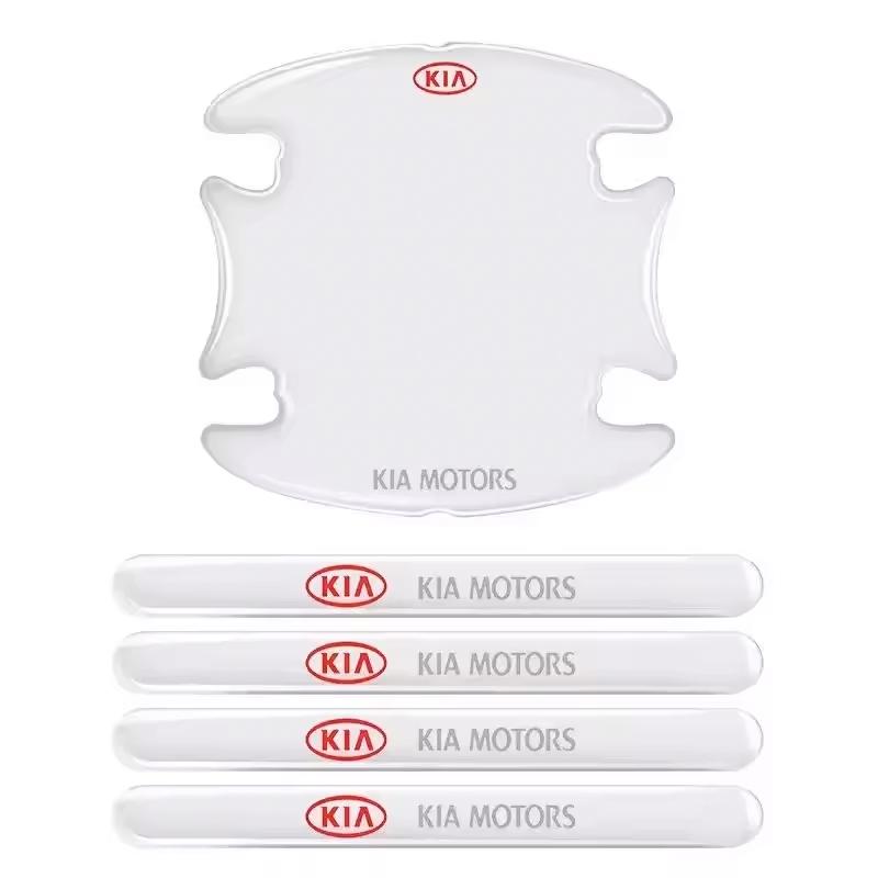 Для Kia Morning Picanto Rio Stonic Sportage Ceed Optima Forte 5 3 4 K Прозрачные Наклейки-Защитки на Ручки Дверных Чаш Автомобиля