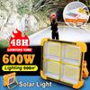 USB Rechargeable LED Solar Flood Light 400W Outdoor Emergency Light Strong Light Portable Camping Tent Lamp Work Repair Lighting