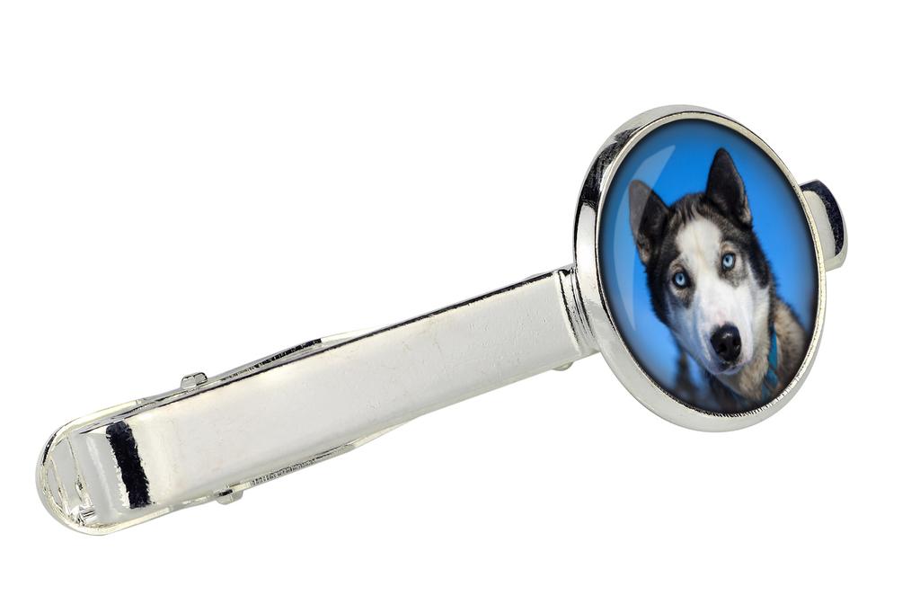 Siberian Husky, Chukcha - cufflinks and tie with your photo, a suit decoration, men's jewelry from the Art-Dog brand.