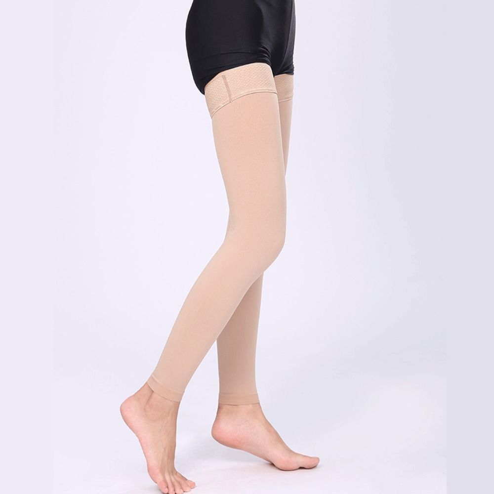1Pair Medical Thigh High Compression Stockings Open Toe Compression Brace Wrap  Women