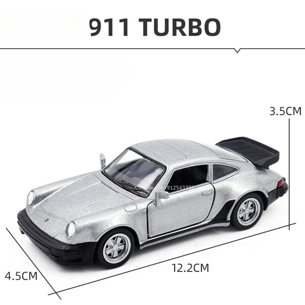 1/36 масштаб Porsche 911 Turbo игрушечная модель автомобиля литая под давлением ретро гоночная модель с инерционным механизмом игрушка для мальчика подарочная коллекция