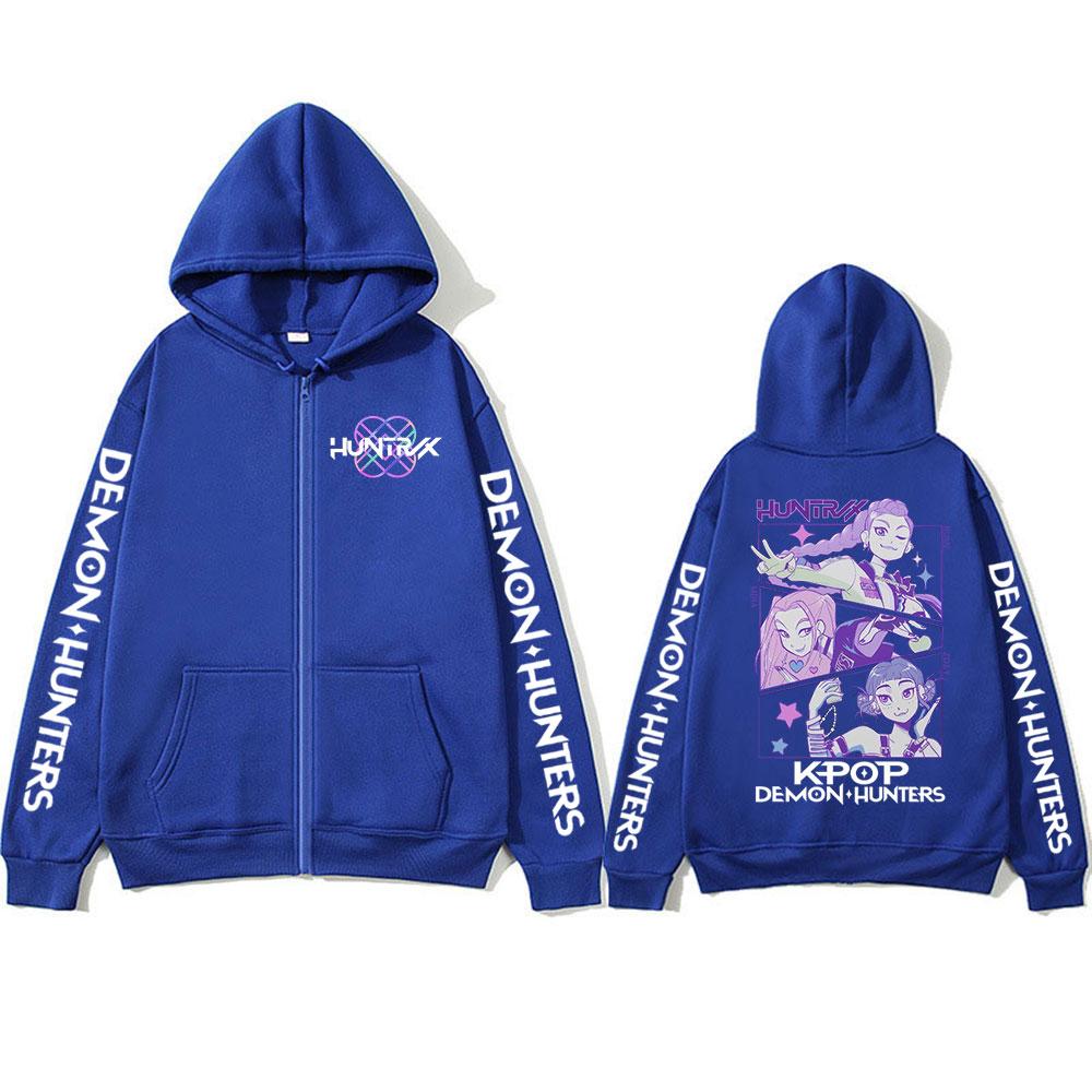 Фильм K-Pop Охотники на демонов Толстовки на молнии Руми Мира Зои Мода Хип-хоп Толстовки на молнии Мужская Женская Одежда Пуловеры Куртки