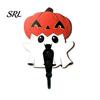 Small Bag Hanger for Bathroom Halloween Themed Wall Hook, Decorative Ghost Pattern Key Hanger, Self Adhesive Masks Backing Wood Base Hook Entryway