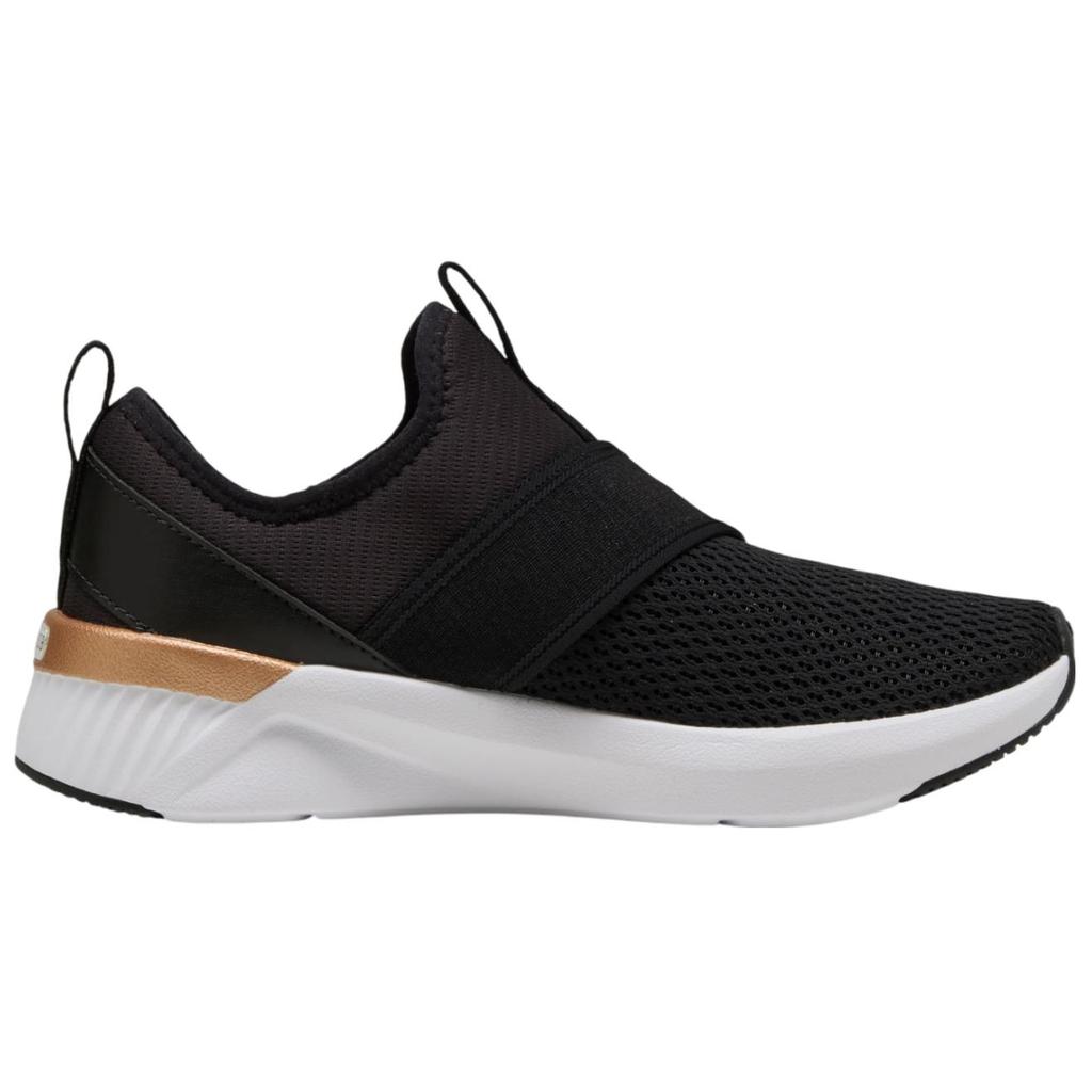 PUMA Women's Softride Harli Slip-On Running Shoes Puma Black Puma White Puma Gold 311471-01