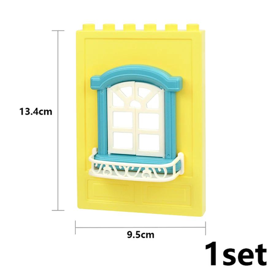 Big Building Blocks Playground Kid Toys Slide Ladder Stairs Swing Ladde Seesaw Balloon Horse Compatible Large Size Brick Duploes