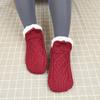 Machine Weaving V-Mouth Fluffy Slipper Socks Velvet Sleep Socks Indoor Warm Socks  Unisex
