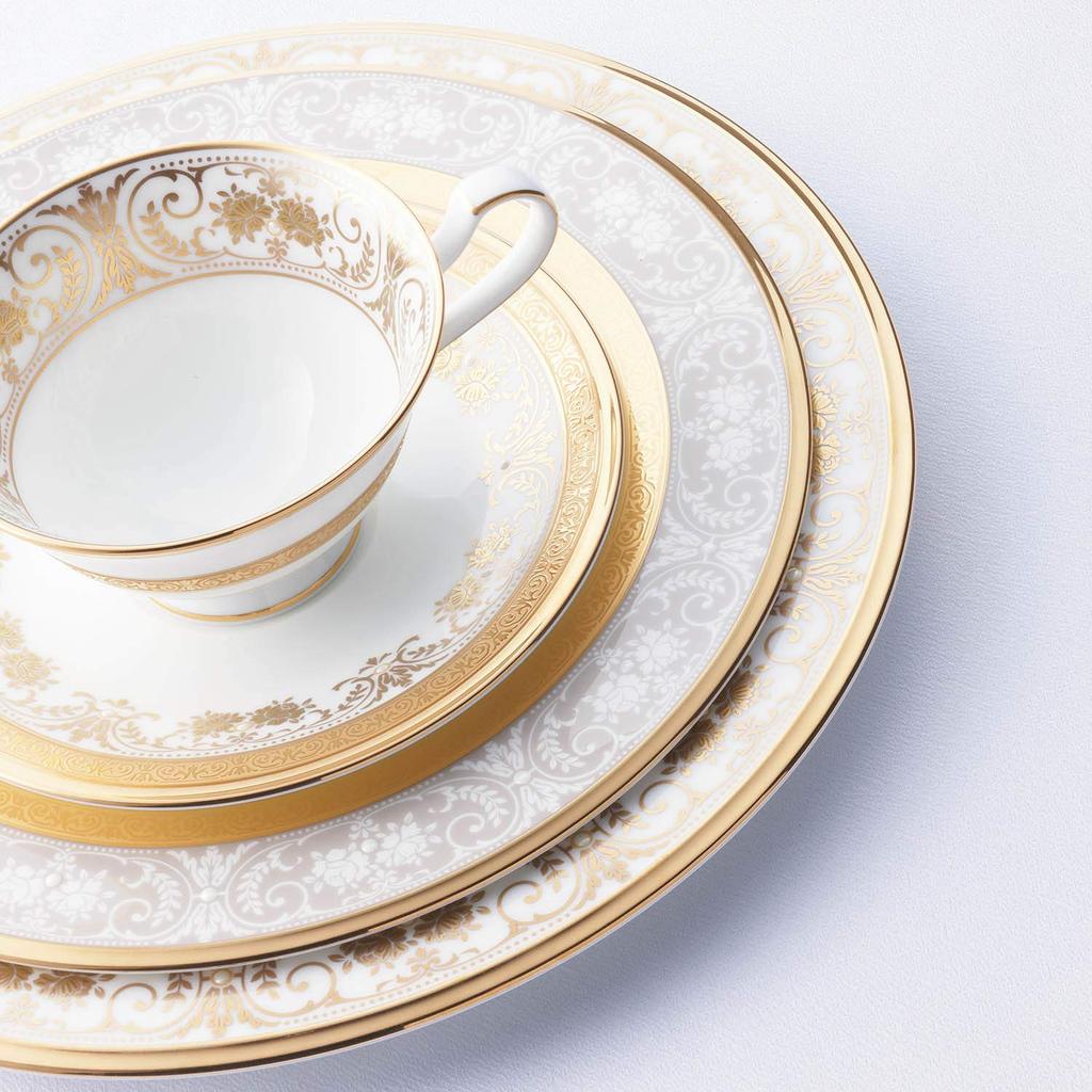 Noritake Cup Saucer 220cc Georgian Palace 2 Bone China & (Pair Set) (Coffee Tea) P59587/4858